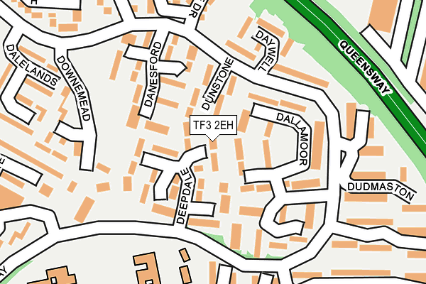 TF3 2EH map - OS OpenMap – Local (Ordnance Survey)