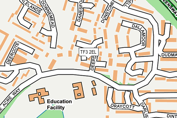 TF3 2EL map - OS OpenMap – Local (Ordnance Survey)