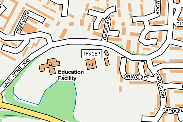 TF3 2EP map - OS OpenMap – Local (Ordnance Survey)