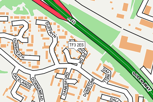 TF3 2ES map - OS OpenMap – Local (Ordnance Survey)