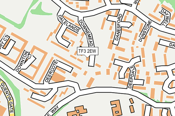 TF3 2EW map - OS OpenMap – Local (Ordnance Survey)