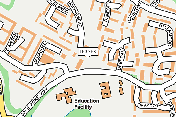 TF3 2EX map - OS OpenMap – Local (Ordnance Survey)
