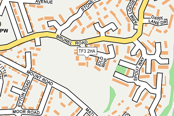 TF3 2HA map - OS OpenMap – Local (Ordnance Survey)