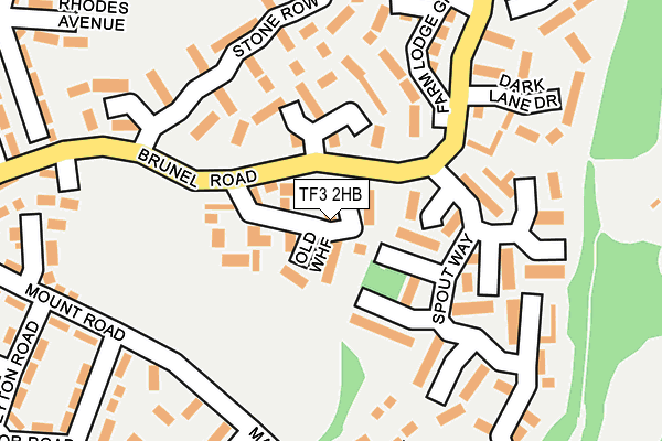 TF3 2HB map - OS OpenMap – Local (Ordnance Survey)
