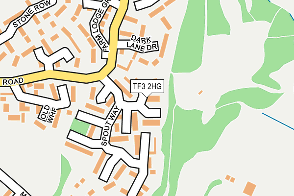 TF3 2HG map - OS OpenMap – Local (Ordnance Survey)