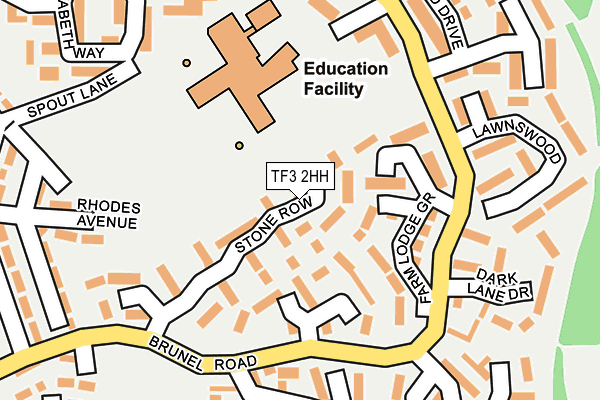 TF3 2HH map - OS OpenMap – Local (Ordnance Survey)