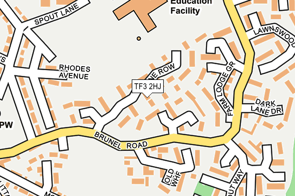 TF3 2HJ map - OS OpenMap – Local (Ordnance Survey)