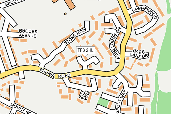 TF3 2HL map - OS OpenMap – Local (Ordnance Survey)