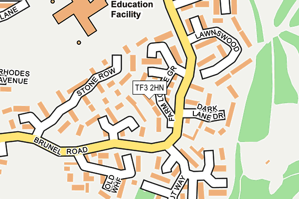 TF3 2HN map - OS OpenMap – Local (Ordnance Survey)