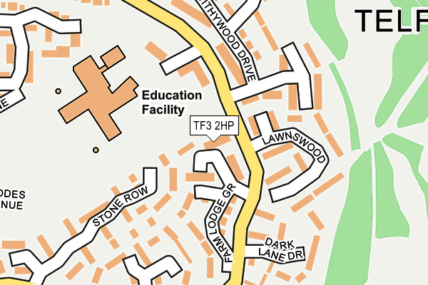 TF3 2HP map - OS OpenMap – Local (Ordnance Survey)