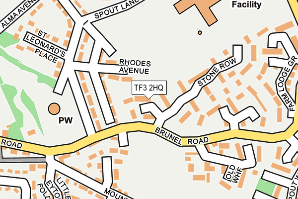 TF3 2HQ map - OS OpenMap – Local (Ordnance Survey)