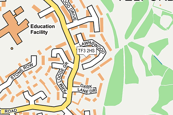 TF3 2HS map - OS OpenMap – Local (Ordnance Survey)