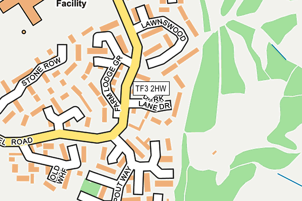 TF3 2HW map - OS OpenMap – Local (Ordnance Survey)