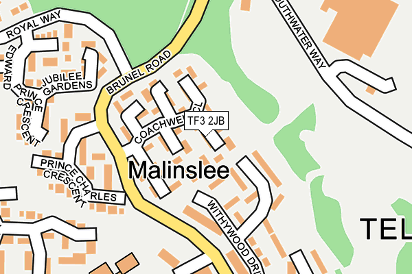 TF3 2JB map - OS OpenMap – Local (Ordnance Survey)