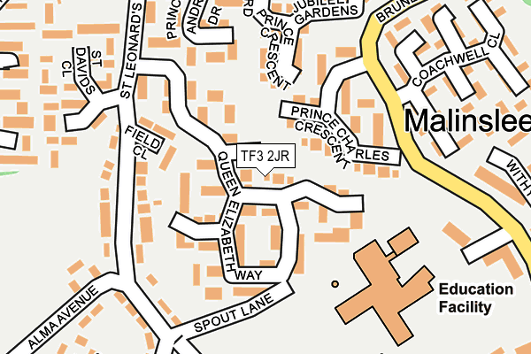 TF3 2JR map - OS OpenMap – Local (Ordnance Survey)