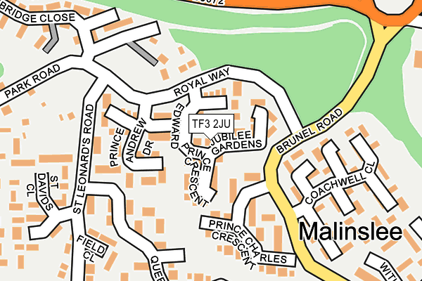 TF3 2JU map - OS OpenMap – Local (Ordnance Survey)