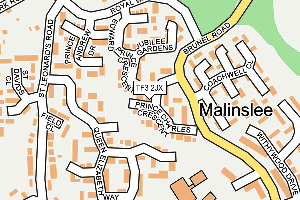 TF3 2JX map - OS OpenMap – Local (Ordnance Survey)