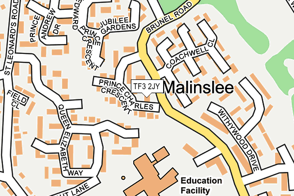 TF3 2JY map - OS OpenMap – Local (Ordnance Survey)