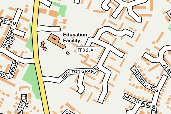 TF3 2LA map - OS OpenMap – Local (Ordnance Survey)