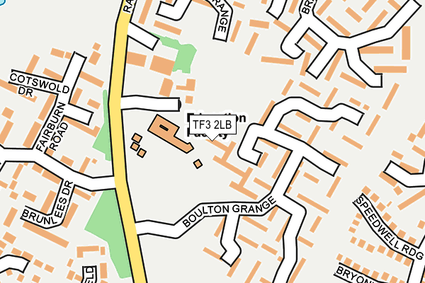 TF3 2LB map - OS OpenMap – Local (Ordnance Survey)