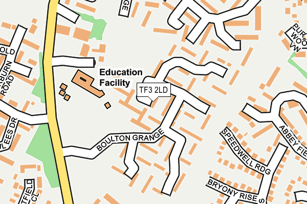 TF3 2LD map - OS OpenMap – Local (Ordnance Survey)