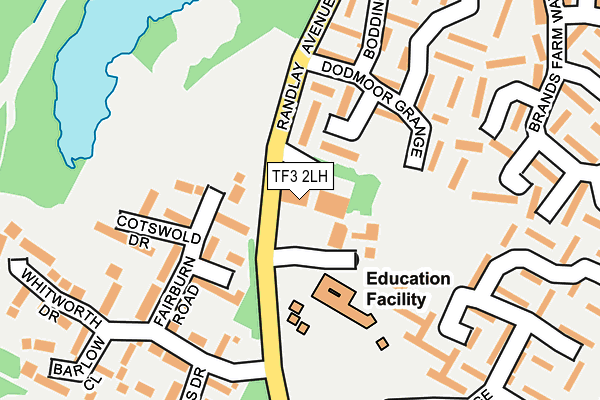 TF3 2LH map - OS OpenMap – Local (Ordnance Survey)