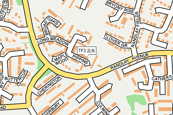 TF3 2LN map - OS OpenMap – Local (Ordnance Survey)