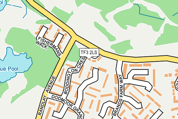 TF3 2LS map - OS OpenMap – Local (Ordnance Survey)