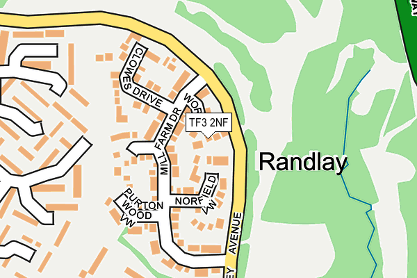 TF3 2NF map - OS OpenMap – Local (Ordnance Survey)