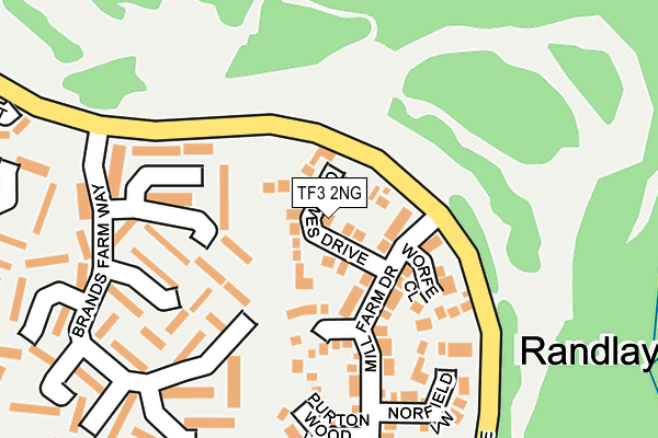 TF3 2NG map - OS OpenMap – Local (Ordnance Survey)