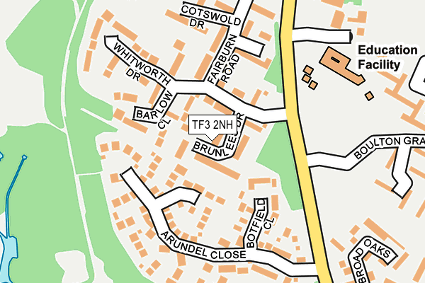TF3 2NH map - OS OpenMap – Local (Ordnance Survey)
