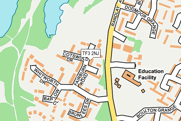 TF3 2NJ map - OS OpenMap – Local (Ordnance Survey)