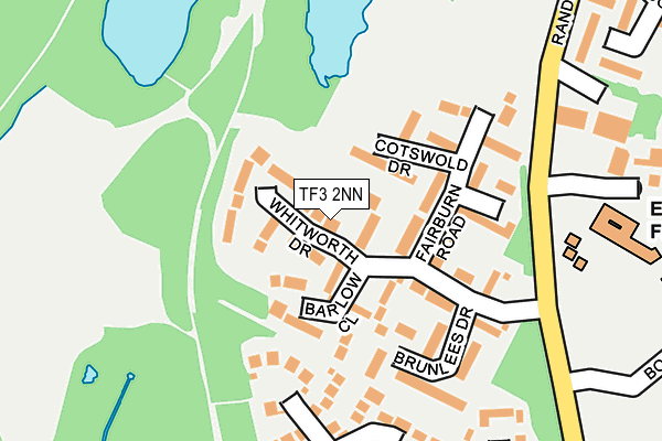 TF3 2NN map - OS OpenMap – Local (Ordnance Survey)
