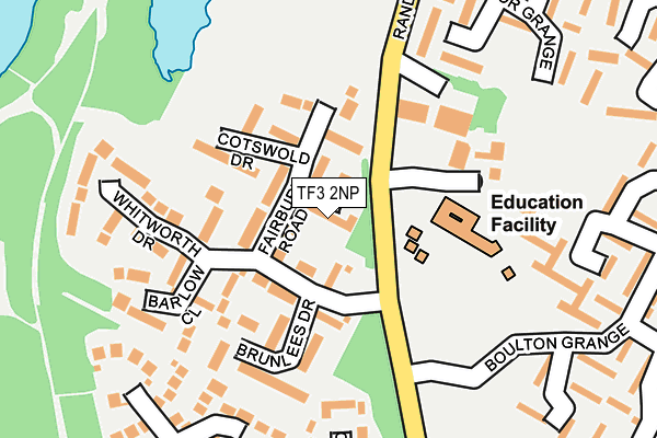 TF3 2NP map - OS OpenMap – Local (Ordnance Survey)