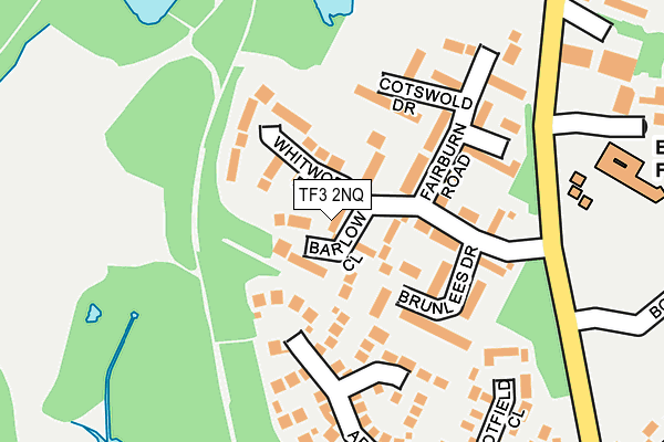 TF3 2NQ map - OS OpenMap – Local (Ordnance Survey)