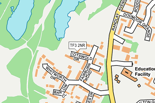 TF3 2NR map - OS OpenMap – Local (Ordnance Survey)
