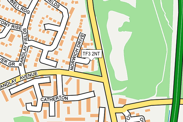 TF3 2NT map - OS OpenMap – Local (Ordnance Survey)