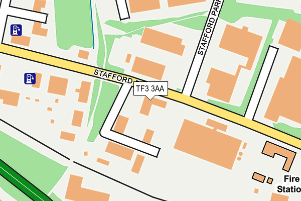 TF3 3AA map - OS OpenMap – Local (Ordnance Survey)