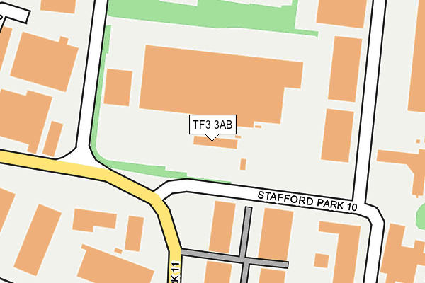 TF3 3AB map - OS OpenMap – Local (Ordnance Survey)