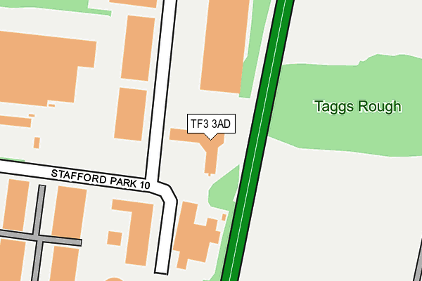 TF3 3AD map - OS OpenMap – Local (Ordnance Survey)
