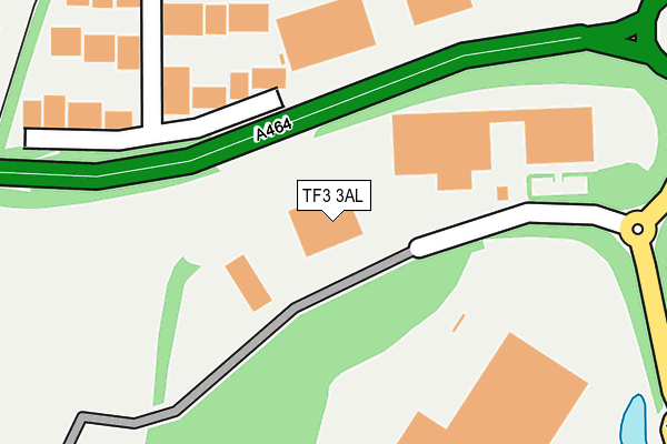 TF3 3AL map - OS OpenMap – Local (Ordnance Survey)