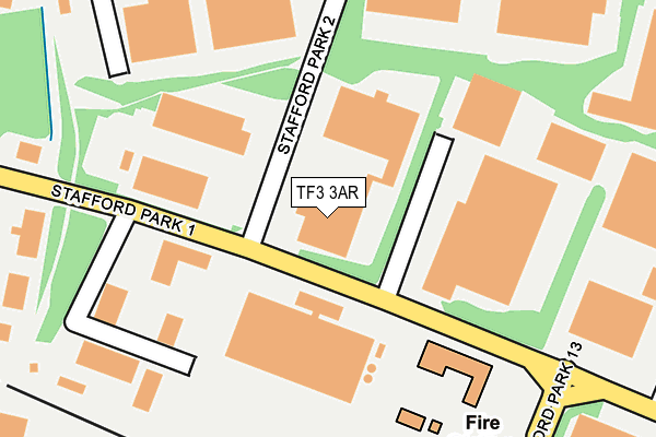 TF3 3AR map - OS OpenMap – Local (Ordnance Survey)