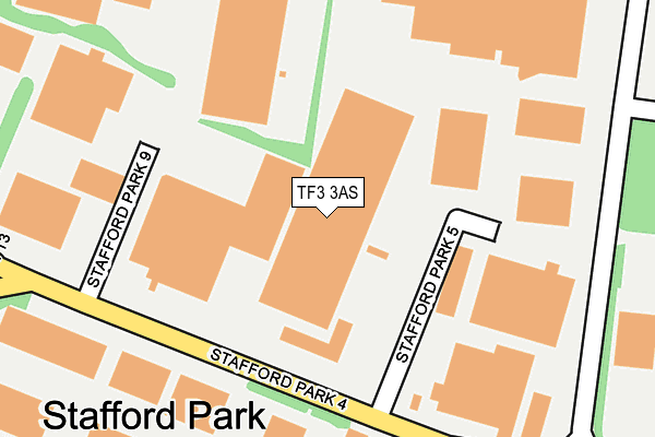 TF3 3AS map - OS OpenMap – Local (Ordnance Survey)