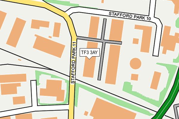 TF3 3AY map - OS OpenMap – Local (Ordnance Survey)