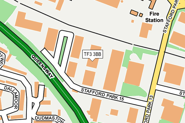 TF3 3BB map - OS OpenMap – Local (Ordnance Survey)