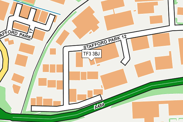 TF3 3BJ map - OS OpenMap – Local (Ordnance Survey)