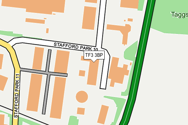 TF3 3BP map - OS OpenMap – Local (Ordnance Survey)
