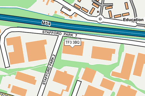 TF3 3BQ map - OS OpenMap – Local (Ordnance Survey)