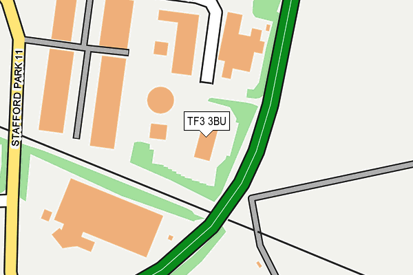 TF3 3BU map - OS OpenMap – Local (Ordnance Survey)