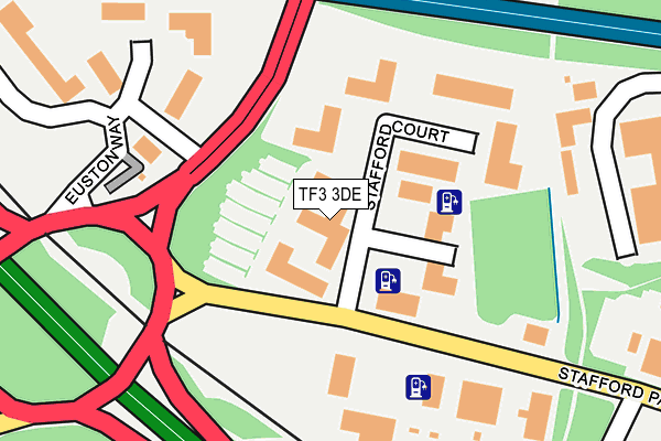 TF3 3DE map - OS OpenMap – Local (Ordnance Survey)